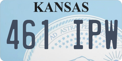 KS license plate 461IPW
