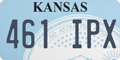 KS license plate 461IPX