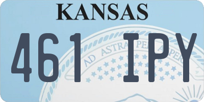 KS license plate 461IPY