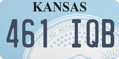 KS license plate 461IQB