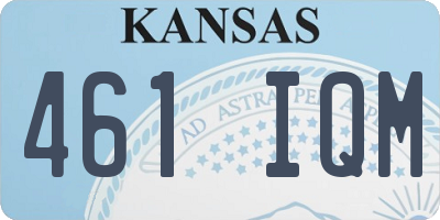 KS license plate 461IQM