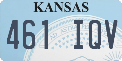 KS license plate 461IQV