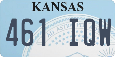 KS license plate 461IQW