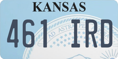 KS license plate 461IRD