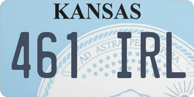 KS license plate 461IRL