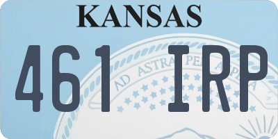 KS license plate 461IRP