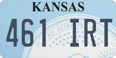 KS license plate 461IRT
