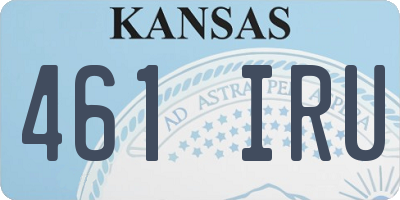 KS license plate 461IRU