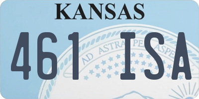 KS license plate 461ISA