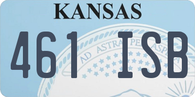 KS license plate 461ISB