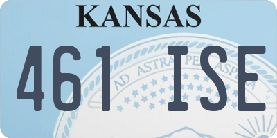 KS license plate 461ISE