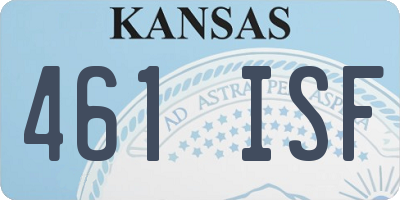 KS license plate 461ISF
