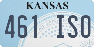 KS license plate 461ISO