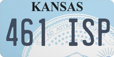 KS license plate 461ISP