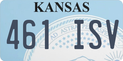 KS license plate 461ISV