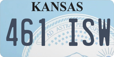 KS license plate 461ISW