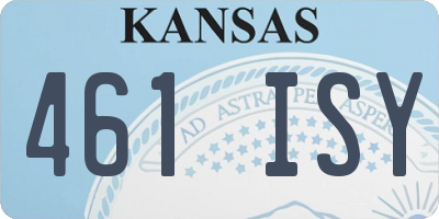 KS license plate 461ISY