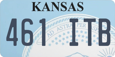 KS license plate 461ITB