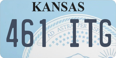 KS license plate 461ITG