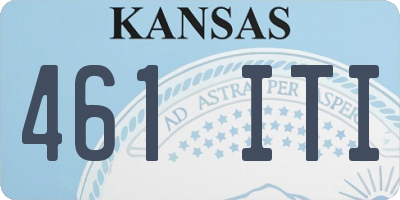 KS license plate 461ITI