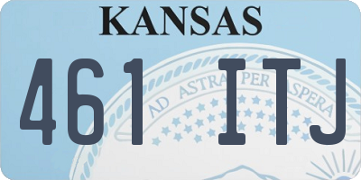 KS license plate 461ITJ