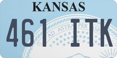 KS license plate 461ITK