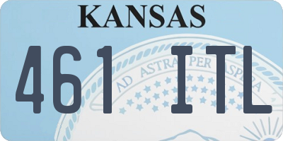 KS license plate 461ITL
