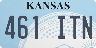 KS license plate 461ITN