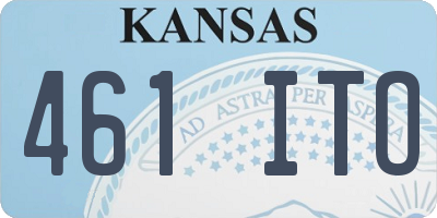 KS license plate 461ITO