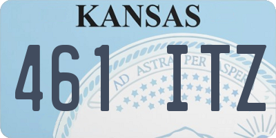 KS license plate 461ITZ