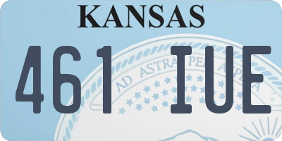 KS license plate 461IUE