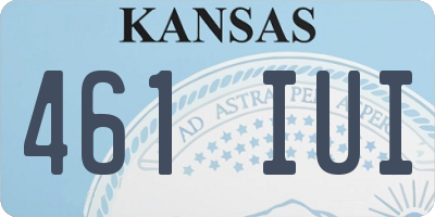 KS license plate 461IUI