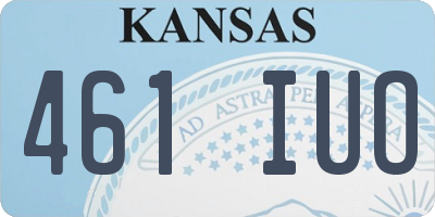 KS license plate 461IUO