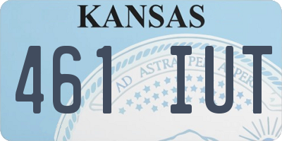 KS license plate 461IUT