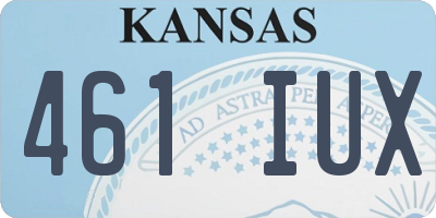 KS license plate 461IUX