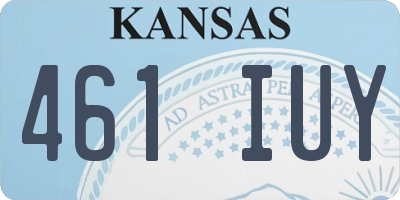 KS license plate 461IUY