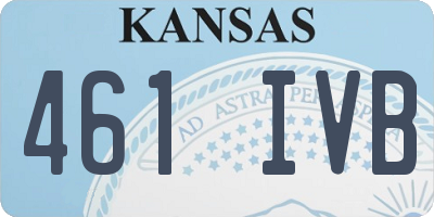 KS license plate 461IVB
