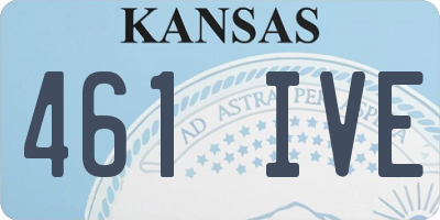 KS license plate 461IVE