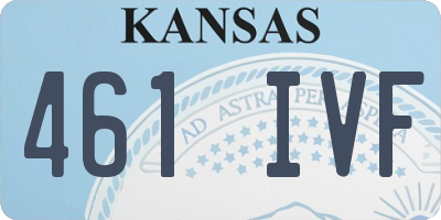 KS license plate 461IVF