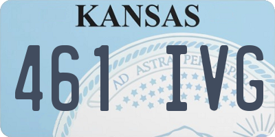 KS license plate 461IVG