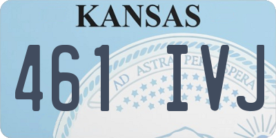KS license plate 461IVJ
