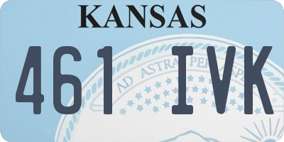 KS license plate 461IVK