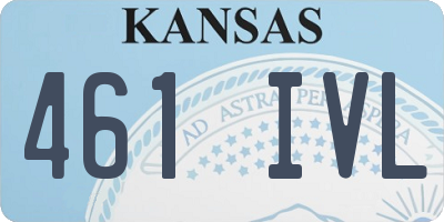 KS license plate 461IVL
