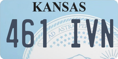 KS license plate 461IVN