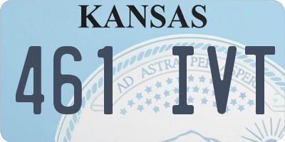 KS license plate 461IVT