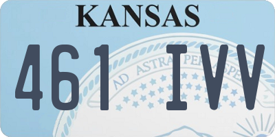 KS license plate 461IVV