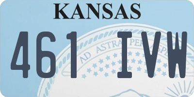 KS license plate 461IVW