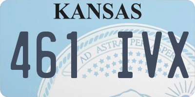 KS license plate 461IVX