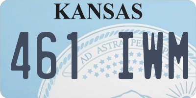 KS license plate 461IWM