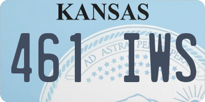 KS license plate 461IWS